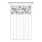 Cortina Box Pvc Antimofo Com Gancho 1,38 x 1,98 Love