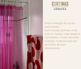 Cortina Box Rosa Pink para Banheiro Impermeável 1,40x2,00m em Plástico Cristal