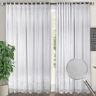 Cortina Branca Renda Com Forro Sala Roseiral 3x1,80 Alt