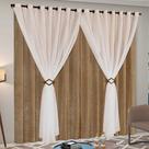 Cortina Cetim Voil com Presilhas Cecília para Sala Quarto 4,00x2,50