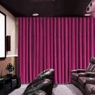 Cortina colorida Home Theater Velvet Burgundy Red 254 L x 259 L cm