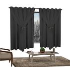 Cortina Corta Luz 2,00m X 1,60m 100% Blackout Com Voil Preto Para Sala Ou Quarto Para Varão Simples Cortina Corta Luz 2,00m X 1,60m 100% Blackout Com Voil Preto Para Sala Ou Quarto Para Varão Simples