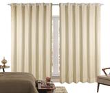 Cortina Corta Luz 3,00m X 2,60m 100% Blackout Com Voil Xadrez Palha Com Ilhós Cromado Para Varão Simples.