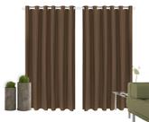 Cortina Corta Luz 4,00m X 2,80m 100% Blackout PVC Tabaco Para Sala Ou Quarto Para Varão Simples