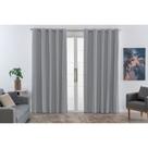 Cortina Corta Luz PVC 100% Blackout 2,80m x 2,70m para Sala Quarto Escritório Ilhós Cromado Blecaute
