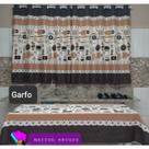 Cortina cozinha + toalha de mesa 4 cadeiras