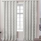 Cortina Dalia Jacquard Estampado Floral 2,00m X 1,70m Sala Quarto Varão 2m - Bege Cortina Dalia Jacquard Estampado Floral 2,00m X 1,70m Sala Quarto Varão 2m - Bege