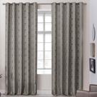 Cortina Dalia Jacquard Estampado Floral 2,00m X 1,70m Sala Quarto Varão 2m - Marrom