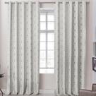 Cortina Dalia Jacquard Estampado Floral 3,00m x 2,60m Sala Quarto Varão 3M - Bege - 100% Poliéster Cortina Dalia Jacquard Estampado Floral 3,00m x 2,60m Sala Quarto Varão 3M - Bege - 100% Poliéster