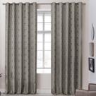 Cortina Dalia Jacquard Estampado Floral 3,00m x 2,60m Sala Quarto Varão 3M - Marrom - 100% Poliéster Cortina Dalia Jacquard Estampado Floral 3,00m x 2,60m Sala Quarto Varão 3M - Marrom - 100% Poliéster