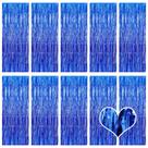 Cortina de alumínio azul Backdrop Ohiyoo, pacote com 10 unidades, 100x250 cm Cortina de alumínio azul Backdrop Ohiyoo, pacote com 10 unidades, 100x250 cm