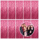 Cortina de alumínio metálico rosa Backdrop K.E.J., pacote com 10, 100x200cm