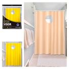 Cortina de box com visor redondo 135 x 200 - Plastleo