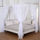 Cortina de cama Akiky Princess Canopy com luzes para cama queen-size