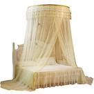 Cortina de cama com mosquiteiro, dossel redondo, renda, estilo princesa