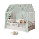 Cortina De Cama Para Crianças Em Tecido Muslin, Cortina De Cama De 1/2 Peça Para Decoração De Quarto