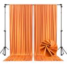 Cortina de cetim laranja ZEBMOON 152x213 cm 2 painéis