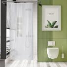 Cortina de chuveiro Amazer Bath Plastic Clear 40x72cm com peso