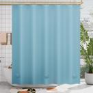 Cortina de chuveiro Amazer Bath Teal Plastic 180x180cm com pedras