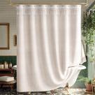 Cortina de chuveiro AmazerBath Boho Farmhouse Beige 180x180cm