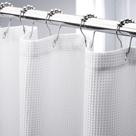 Cortina de chuveiro AmazerBath Extra Long 240GSM Waffle White