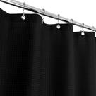 Cortina de chuveiro Barossa Design Waffle Weave Hotel Luxury Black