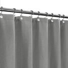 Cortina de chuveiro Barossa Design Waffle Weave Spa Grey 180x180cm