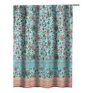 Cortina de chuveiro Benzara Athens 183 cm azul poliéster jacobino