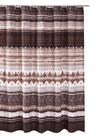 Cortina de chuveiro Benzara Roca 183 cm café marrom listrada