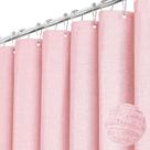Cortina de chuveiro BTTN em tecido rosa com ganchos 182x182cm à prova d'água
