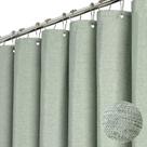 Cortina de chuveiro BTTN Linen texturizada 182x198cm Verde Sálvia