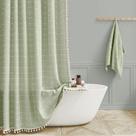 Cortina de chuveiro BTTN Stall Narrow Boho Farmhouse Linen 150x180cm Cortina de chuveiro BTTN Stall Narrow Boho Farmhouse Linen 150x180cm