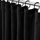 Cortina de chuveiro Eazzier Bath Waffle Tecido 183x183cm preto