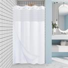 Cortina de chuveiro EUTXL Stall No Hook Waffle Weave 230GSM branca Cortina de chuveiro EUTXL Stall No Hook Waffle Weave 230GSM branca