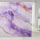 Cortina de chuveiro Feelyou Purple Marble Impermeável 180x180cm Cortina de chuveiro Feelyou Purple Marble Impermeável 180x180cm