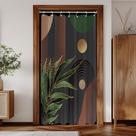 Cortina de chuveiro Glawry Verde Escuro Castanho Boho 90x180cm Poliéster