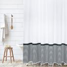 Cortina de chuveiro HALL & PERRY Modern Farmhouse Tassel 100% algodão Cortina de chuveiro HALL & PERRY Modern Farmhouse Tassel 100% algodão