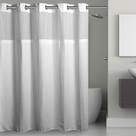 Cortina de chuveiro Hookless Waffle 3 em 1 branca 180x220cm Cortina de chuveiro Hookless Waffle 3 em 1 branca 180x220cm