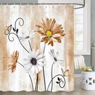 Cortina de chuveiro JAWO Rustic Farmhouse Floral 180x180cm poliéster Cortina de chuveiro JAWO Rustic Farmhouse Floral 180x180cm poliéster