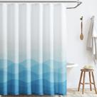 Cortina de chuveiro jinchan Ombre Blue Ocean Wave 180x180cm Cortina de chuveiro jinchan Ombre Blue Ocean Wave 180x180cm