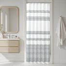 Cortina de chuveiro jinchan Small Stall 90x180cm Tecido preto/branco Cortina de chuveiro jinchan Small Stall 90x180cm Tecido preto/branco