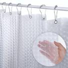 Cortina de chuveiro LiBa 183 x 183 cm impermeável em PEVA 8G com olhos de gato