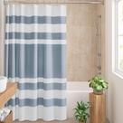 Cortina de chuveiro Madison Park Spa Waffle Weave Blue 180x200cm