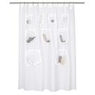 Cortina de chuveiro N&Y HOME Tecido repelente de água branca 180x180cm