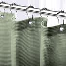 Cortina de chuveiro NEATERIZE Sage Green Waffle Design 180x180cm