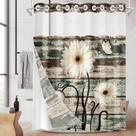 Cortina de chuveiro Nesphy No Hook Vintage Flower 180x200cm