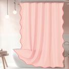 Cortina de chuveiro ORTIGIA Blush Pink Scalloped Waterproof