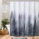 Cortina de chuveiro ORTIGIA Misty Forest impermeável 180x180cm