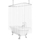 Cortina de chuveiro para banheira Clawfoot GbyClyw 180x150cm PEVA