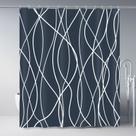 Cortina de chuveiro Punkray Aegean Blue 180x180cm com ganchos